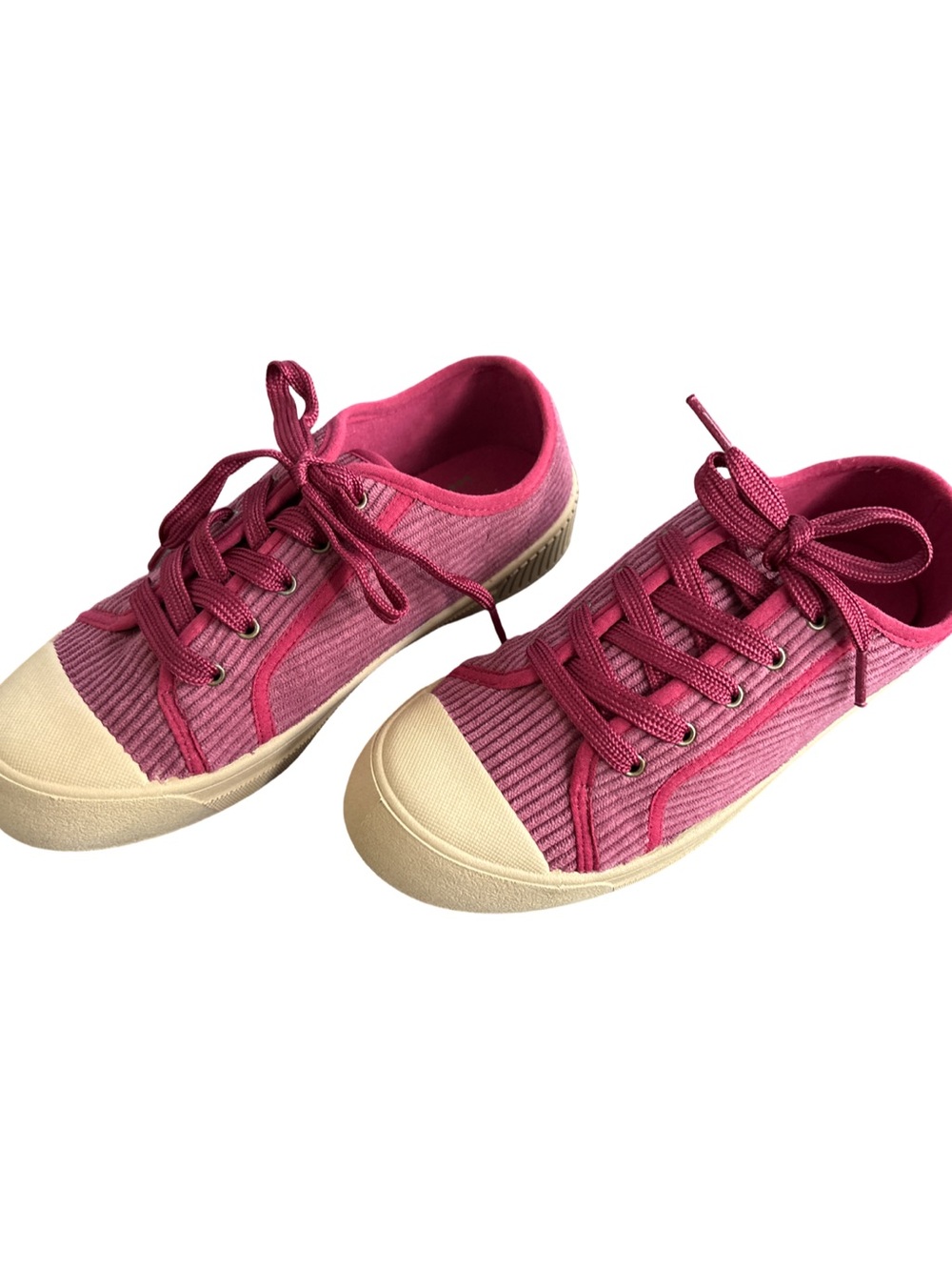 BC Footwear Burgundy Corduroy Platform Sneakers - Picture 3 of 4